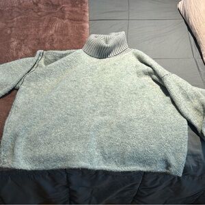 Cozy Blue Turtleneck Sweater